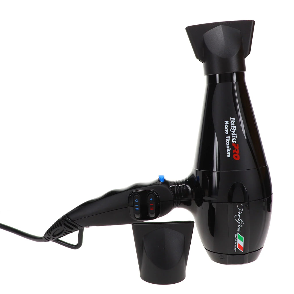 Full-Size Dryer BaBylissPRO Black Titanium Portofino Nano