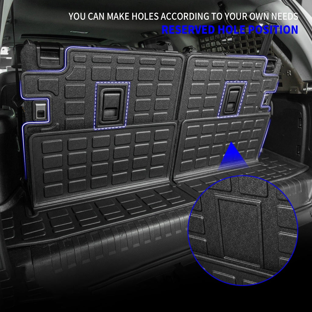 Fit Trunk Row 7 2010-2023 Liner Accessories Toyota Backrest Mat 4Runner (3rd Seats Mat) Mats+Trunk Cargo