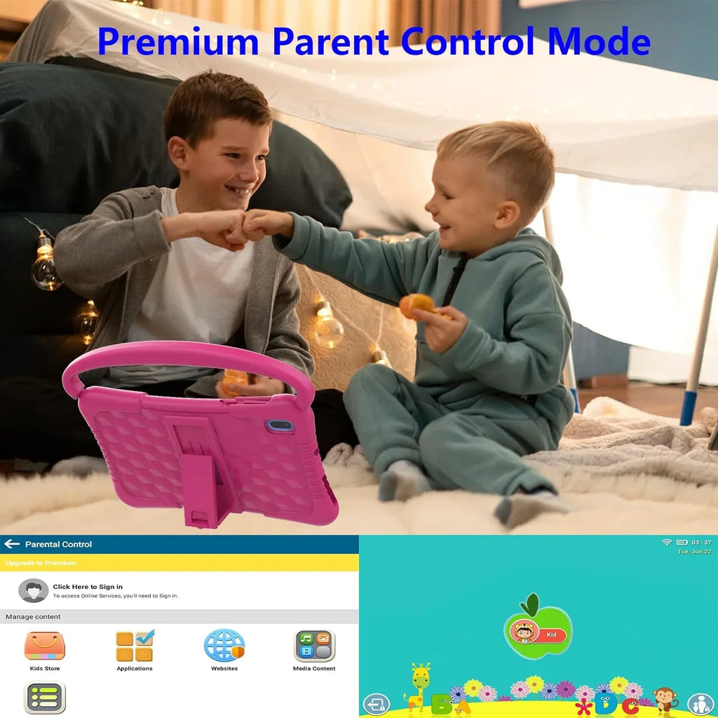Netflix Control, Kids 32G Android WiFi Tablet Games Educational 7 Tablets with Dual Tablet YouTube Pre-Installed inch for Kids Software 11 Camera Parental Tablet Kids Toddler Kids Kid-Proof