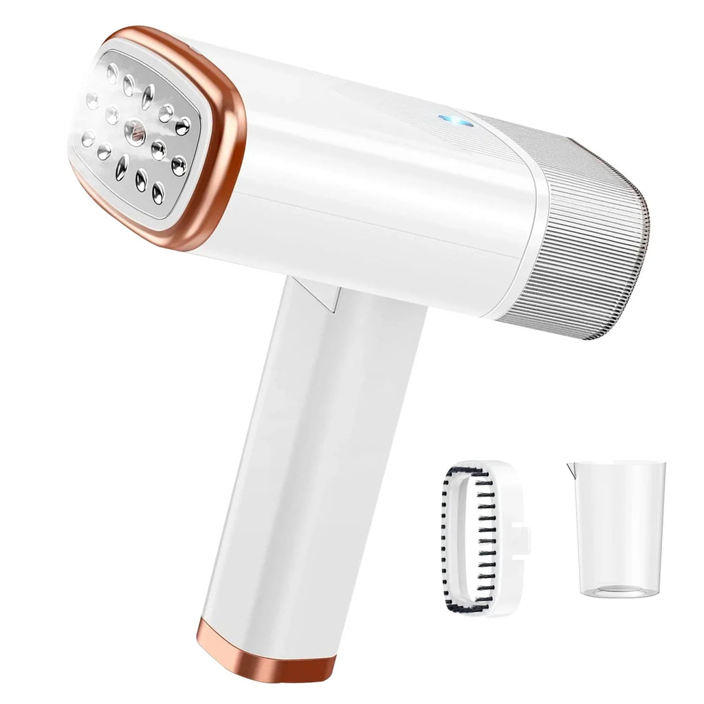 Heat Steamer Brush 1000W with Electric Foldable Travel Clothing Water Steamer Tank, 30S Garments Portable up Wrinkles for White Remover 120ML Handheld iMounTEK