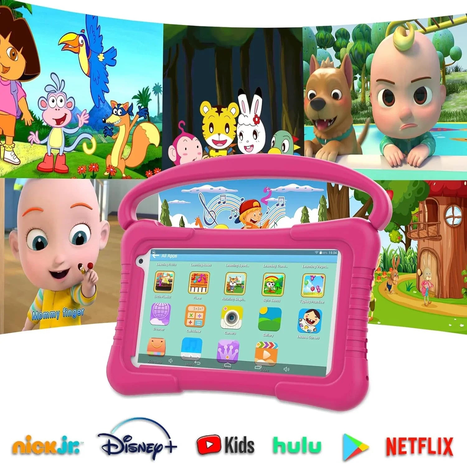 Netflix Control, Kids 32G Android WiFi Tablet Games Educational 7 Tablets with Dual Tablet YouTube Pre-Installed inch for Kids Software 11 Camera Parental Tablet Kids Toddler Kids Kid-Proof