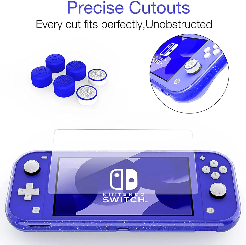 Nintendo HEYSTOP Case Lite and for Case Lite Travel Glitter Thumb Lite,Protective Switch Portable Carry Cap,Blue Console Case Nintendo Accessories,Switch for Hard Protective Switch with and TPU Case