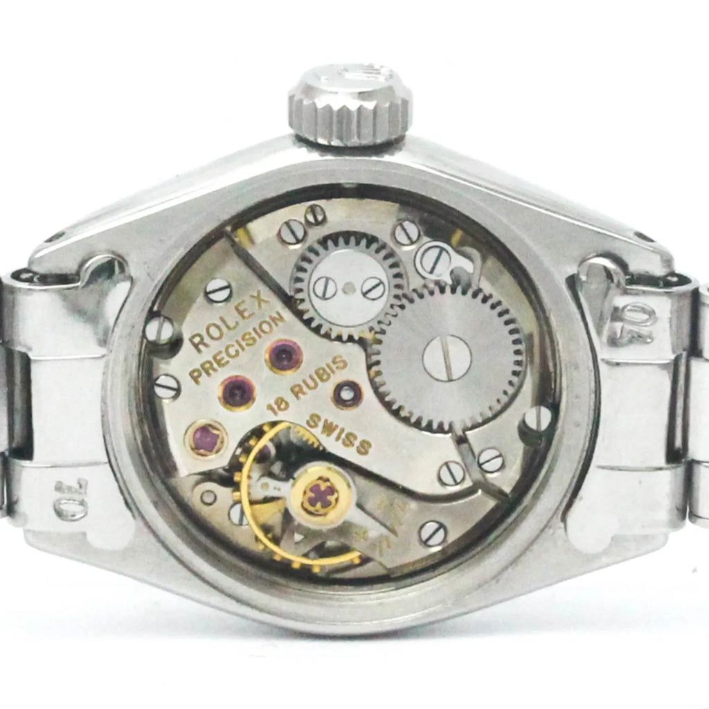 (Fair) Hand-Winding ROLEX Precision Steel BF565424 Watch 6525 Mens Pre-Owned Vintage Stainless