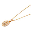 double Gold) Clear Necklace Logo Pre-Owned diamond (Good) K18PG(Rose Clear Necklace CARTIER