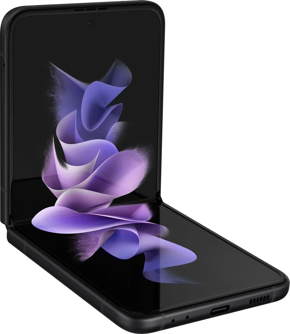 Spectrum Galaxy Pre-Owned Storage 5G + 8 (Refurbished: GB RAM, Flip3 Phantom Smartphone, Only,128 Good) Black Samsung Z GB