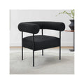 Boucle Metal Arm Black Palma Chair