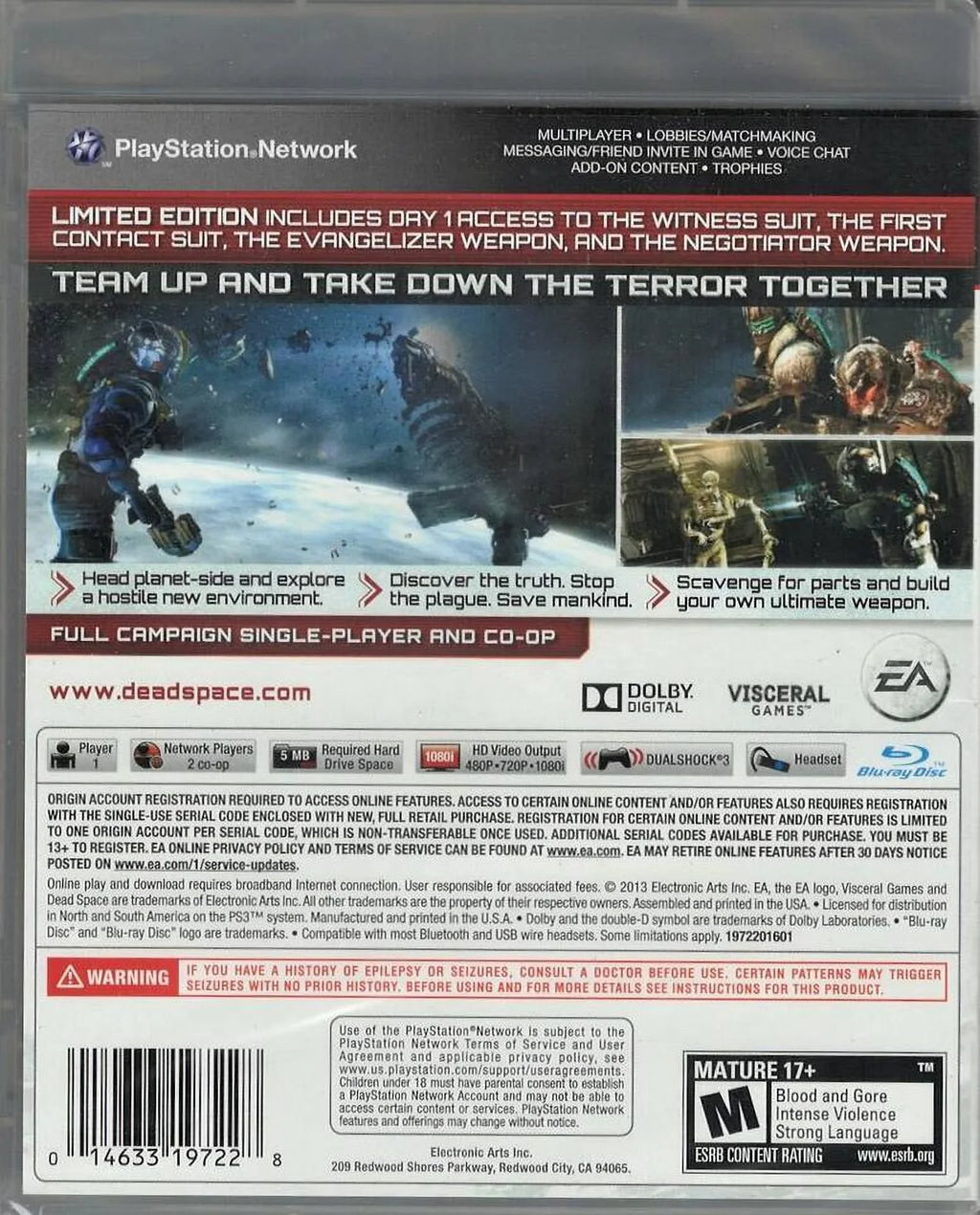 Dead US PS3, Version) Space (Brand PS3 Sealed Factory PS 3 New