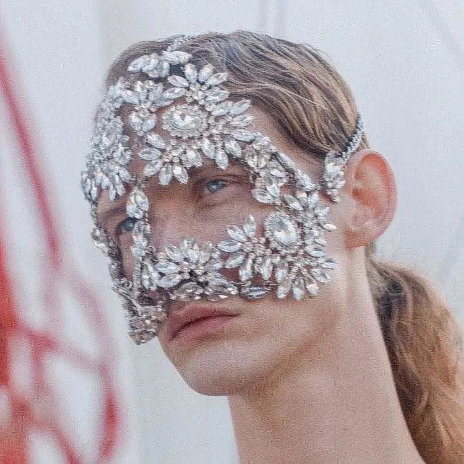 Rhinestone Masks Masquerade Women Face Face for Chain Mask Crystal Mask Halloween