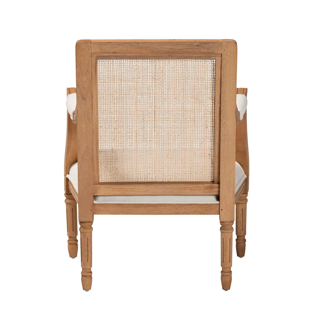 Fabric Traditional Studio Garridan French Accent Baxton Finished Honey Oak and Chair Beige Wood
