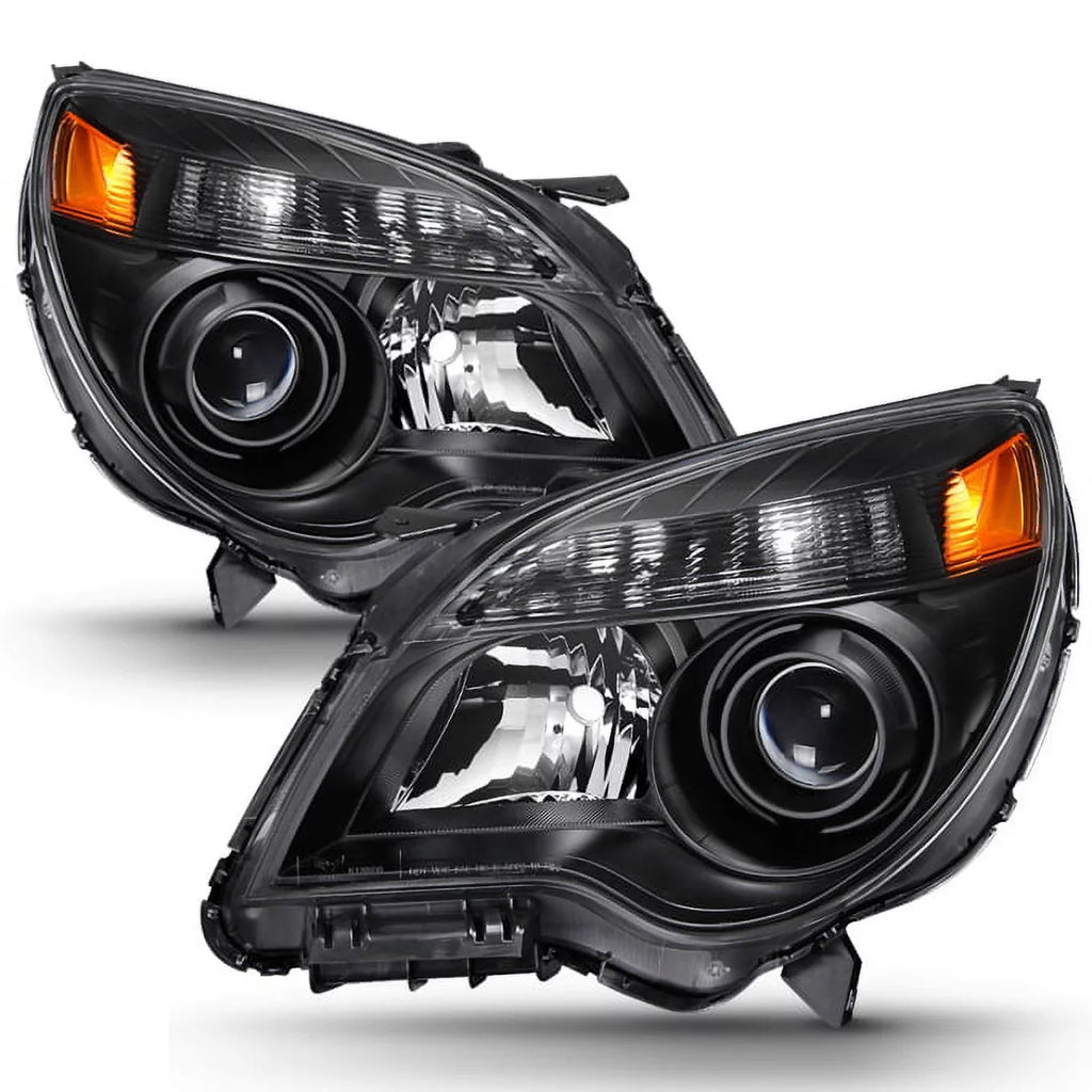 Projector Left BLACK 2012 Type Chevy Headlight 2014 - Halogen Set AKKON 2010 For 2013 & 2015 Right Equinox Headlamp 2011