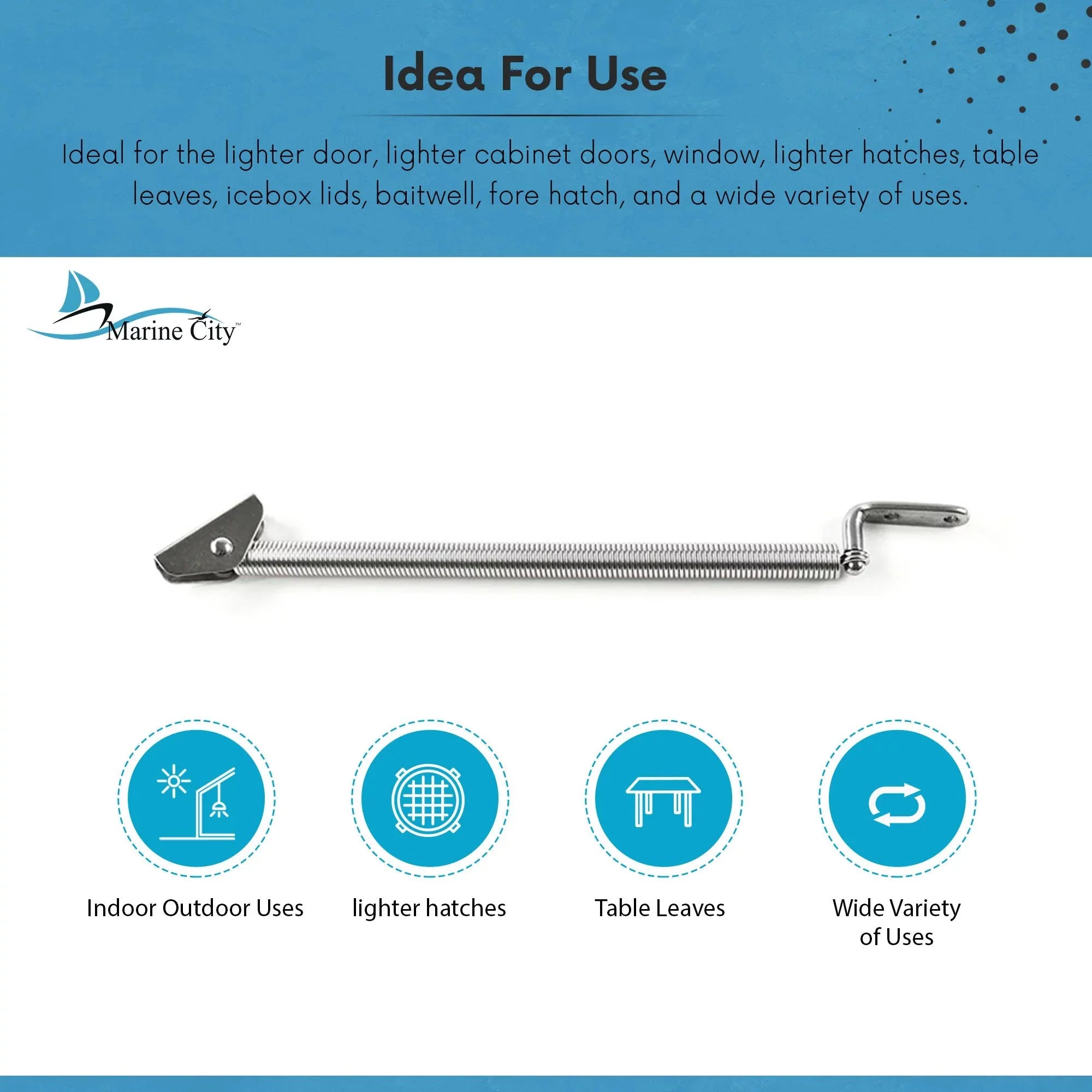 inches Stainless-Steel Adjuster L-Shape and Spring Marine inches with inches 8-1/4 Length: U-Bolt City Hatch or 8-1/4 10-1/4 Plate