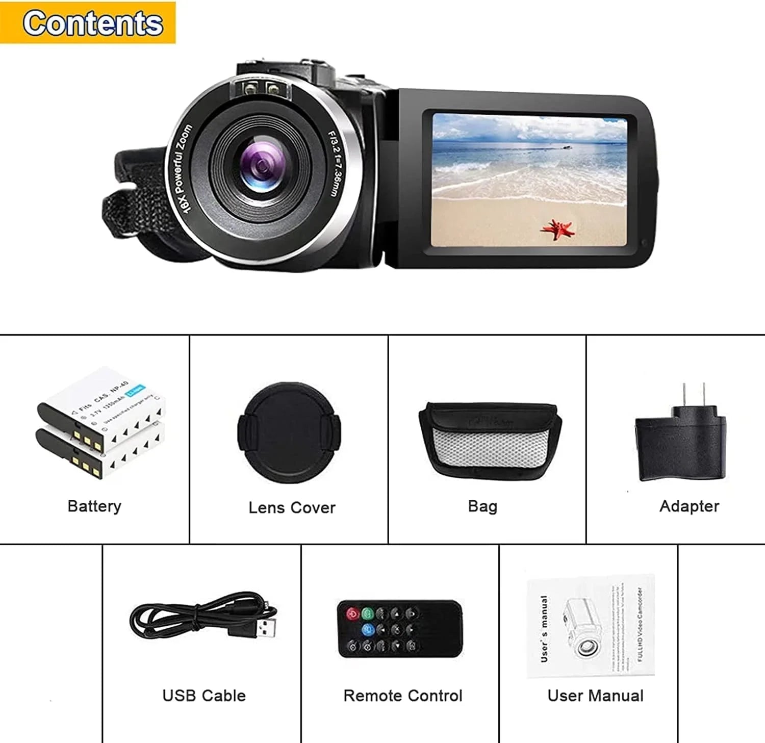Screen Zoom HD IR 30FPS Camcorders Night Control IPS 2 1080P Camera Camera Vlogging Vision Full Remote Video Camcorder Inch Recorder Camera MP 24.0 Batteries with 3.0 16X