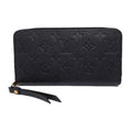 Monogram Round Louis Pre-Owned Noir Empreinte Vuitton LV VUITTON M61864 Long Zipper Zippy Wallet (Good) LOUIS