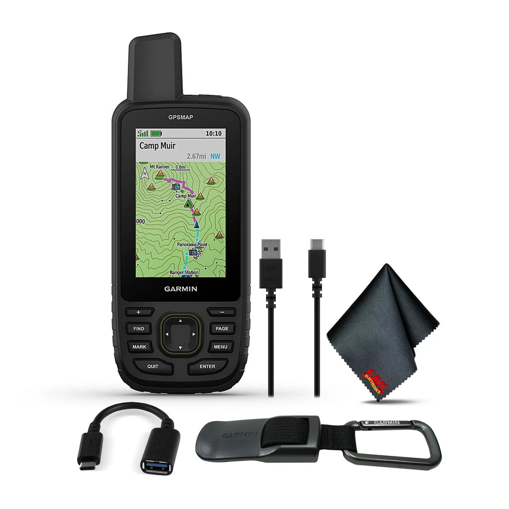 Garmin GPSMAP with 67 6Ave and Cleaning Cloth USB-C Adapter