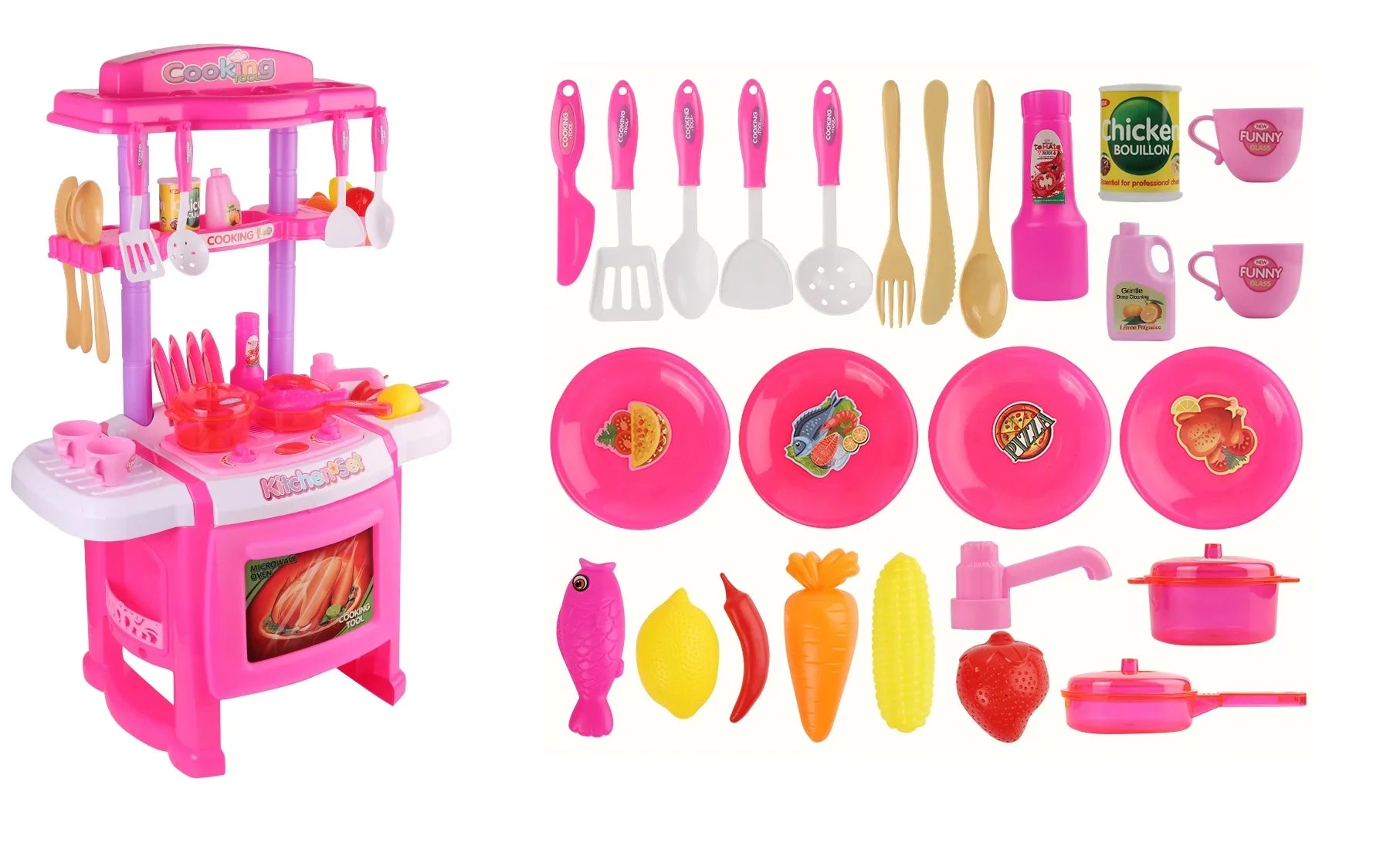 Pans and Pots Cooking with Play Chef's Utensils, Little Food, Kitchen Set Cups, Pretend