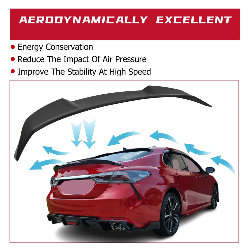 for Toyota 20 Camry Lid XSE Wing Kojem Style Spoiler M4 2018-2021 Glossy Rear Black SE 19 Trunk XLE LE