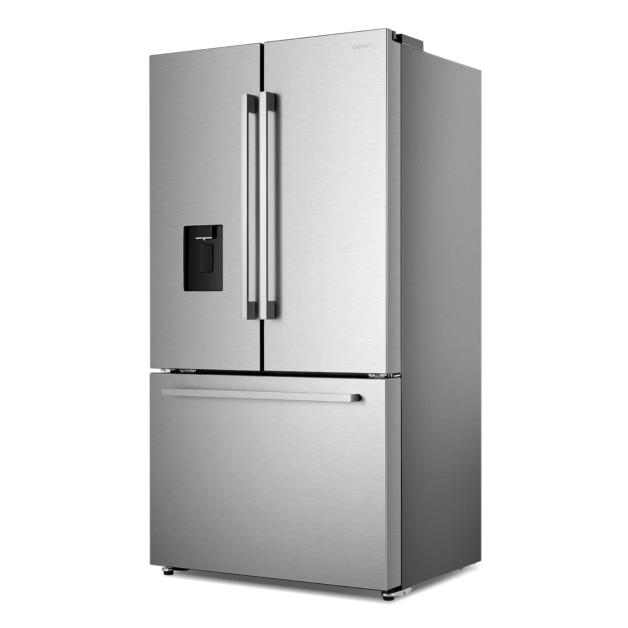 cu. Dispenser French Water 22.4 ft. Refrigerator 3-Door Stainless Door in Steel