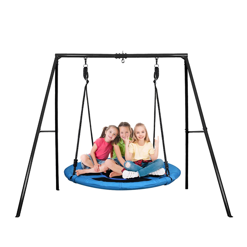 and 440lbs Saucer Metal Tree Set Swing Trekassy Metal Swing with Stand 40 Inch A-Frame Duty Swing, Swivel Heavy