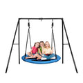 and 440lbs Saucer Metal Tree Set Swing Trekassy Metal Swing with Stand 40 Inch A-Frame Duty Swing, Swivel Heavy