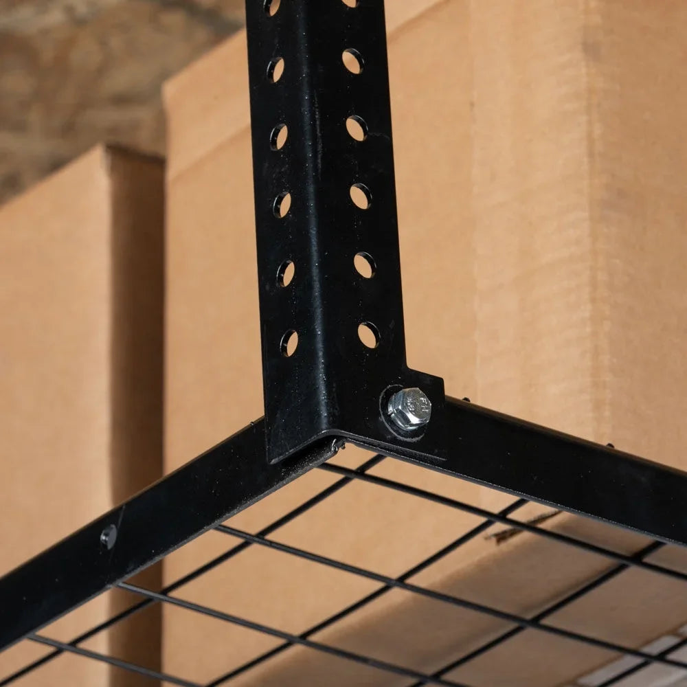 LB Overhead Loading Equipment Bikes Mount Rack, Wire Garage x 4' to Storage Height, 6' System, Storage 41" for Capacity, Organization Adjustable with 20" Ceiling Grid Bins Titan Attachments Metal 500
