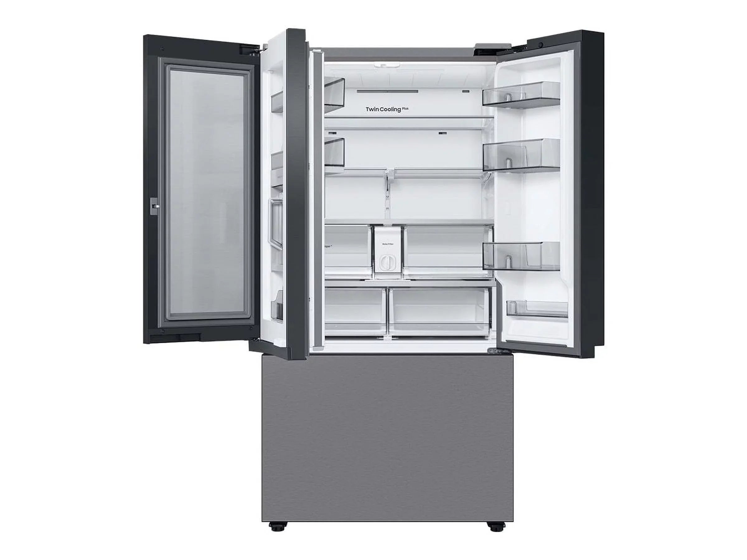 Door Samsung cu. with Center Beverage ft.) French 3-Door RF30BB6600QL Refrigerator (30 Bespoke