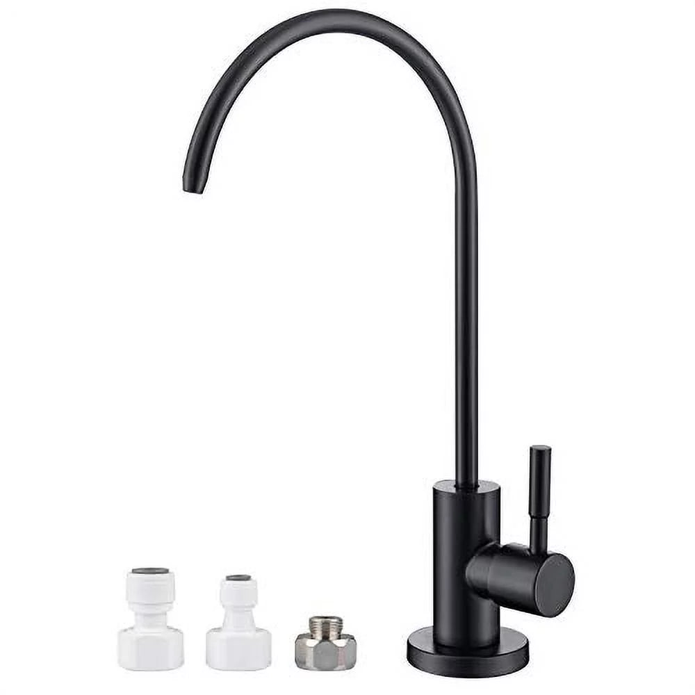 Water Faucet, Filtration Faucet, Faucet Systems, Filtered MIAOHUI Drinking Fits Steel Most Modern Reverse (Black) Osmosis Lead-Free, RO Gap, Non-Air Stainless Faucet Kitchen Water Water