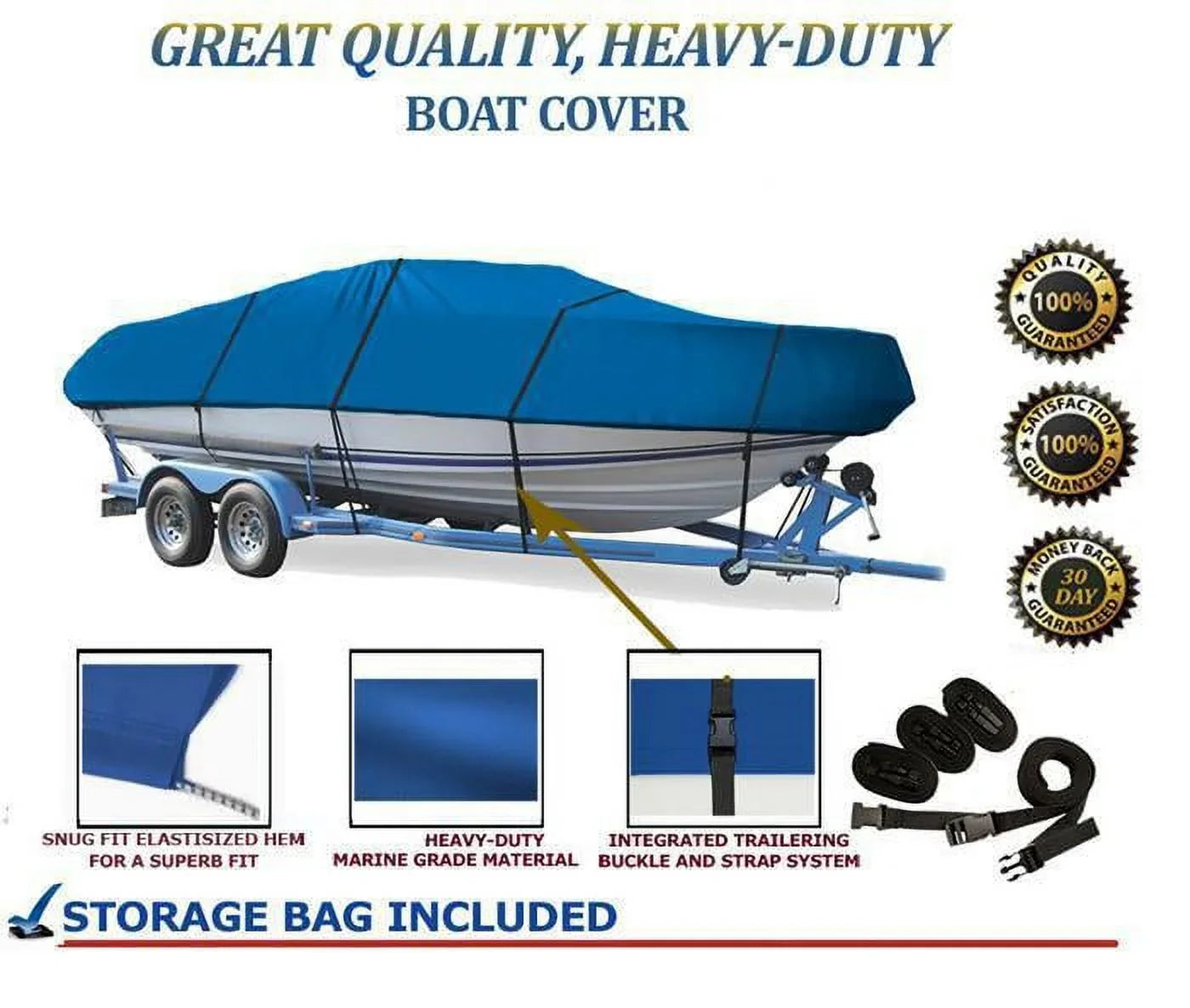 for 2009 170 COVER QUALITY SKI BOAT SPORT W/O STARCRAFT GREAT BLUE, TOW Compatible SUPERFISHERMAN