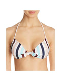 Swim Striped Separates Halter Top D Shoshanna Womens White