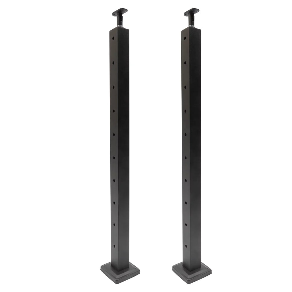 Concrete Railing Stainless Square Pre-Drilled Cable Sides Cable for Level Deck Two Post 36''x2''x2'' Wood Fence System Level Steel Post Railing