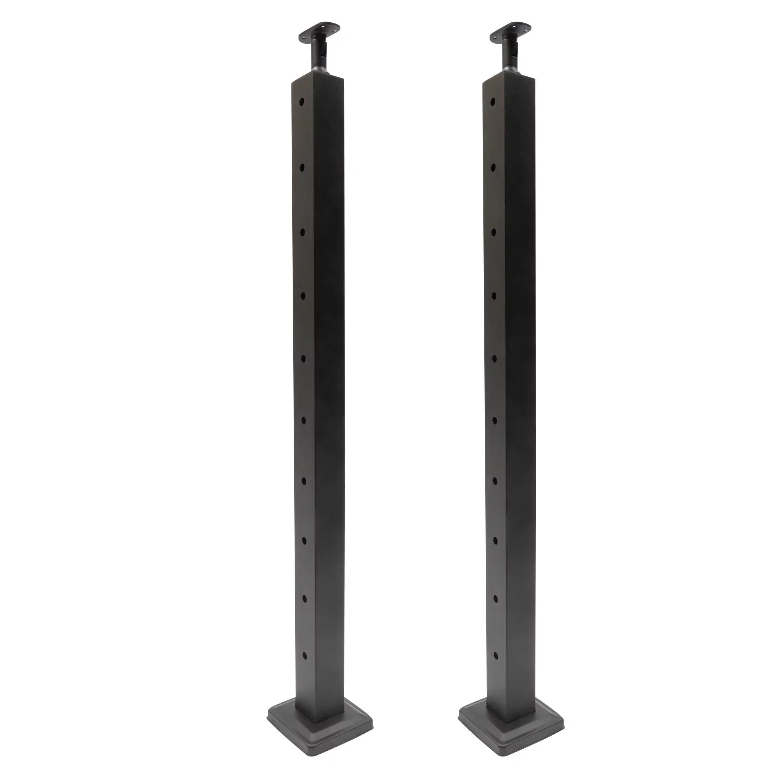 Fence Cable 36''x2''x2'' Railing Post for Square Two Concrete Stainless Cable Sides Wood System Railing Steel Pre-Drilled Post Level Level Deck