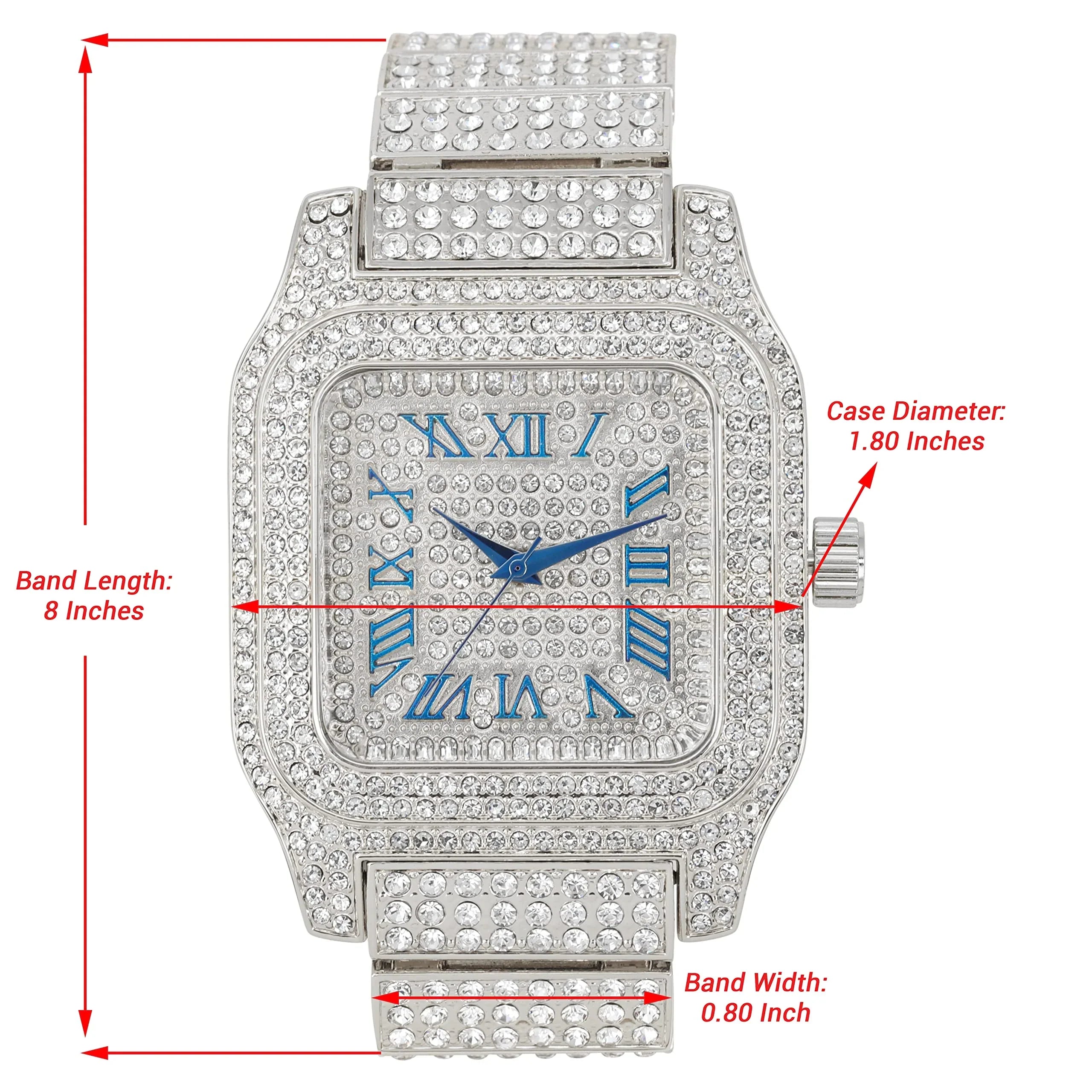 Cuban) Bling-ed Way - Gold R# (Silver Hop image Flashy Iced Will Watch 0513Sq Hypnotize Hip in product Square Blue a You Biggie Out