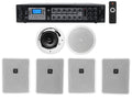 Wall+6.5" 5.25" Commercial Ceiling 4) White JBL Speakers+Amp Restaurant/Cafe/Bar