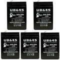 Acid F1 Replacement Battery Includes - (6V, BCPRO to 5x Lead AGM, UB645 850 Terminal, SLA) 10 Universal 4500mAh, Terminal Tripp 4.5Ah, Adapters Lite F1 - Sealed Pack F2 Battery - Compatible