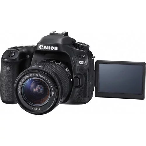 80D DSLR + Lens 18-55mm EOS 64GB Camera with Advanced Kit Expo Canon