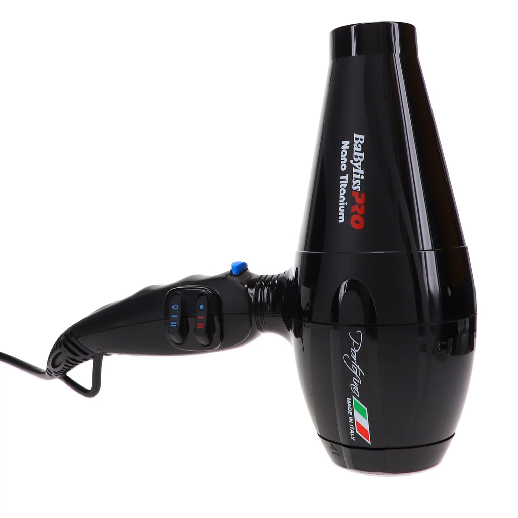 Full-Size Dryer BaBylissPRO Black Titanium Portofino Nano