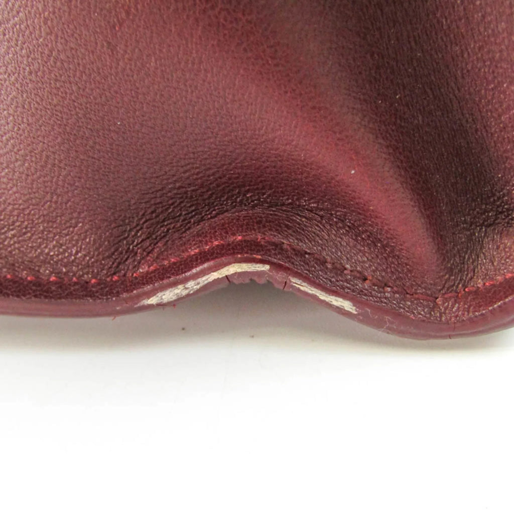 Bag Pre-Owned Tote Cabochon (Good) Cartier Women's Bordeaux Leather