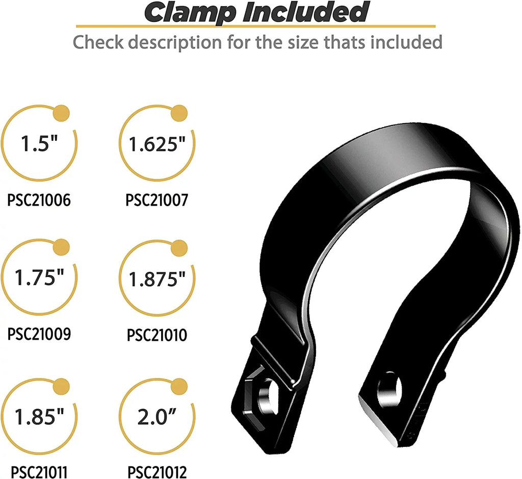 Scosche 1.85” 9” Tube View PSM21009-185 Panoramic BaseClamp Clamps with Mirror