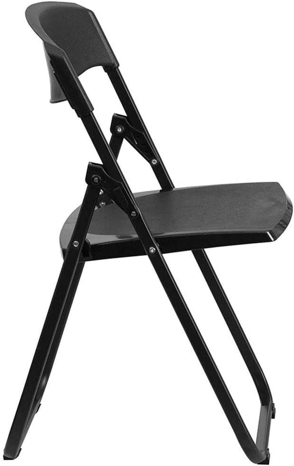 Ganging Chair Heavy Duty Built-In Plastic Capacity HERCULES Series Lb. 500 Brackets Black Folding With