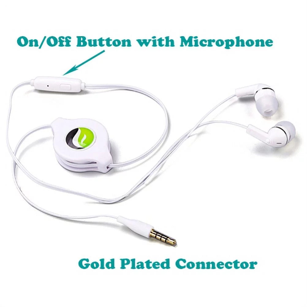 Hands-free 2 X DuraForce Mic R8X for Vertical Earphones One, Headset G7 Pro Case Motorola - - Black Play G6 LG 2 Leather G7 Play, Droid X4 w Moto Kyocera ThinQ, Maxx ThinQ Retractable G8