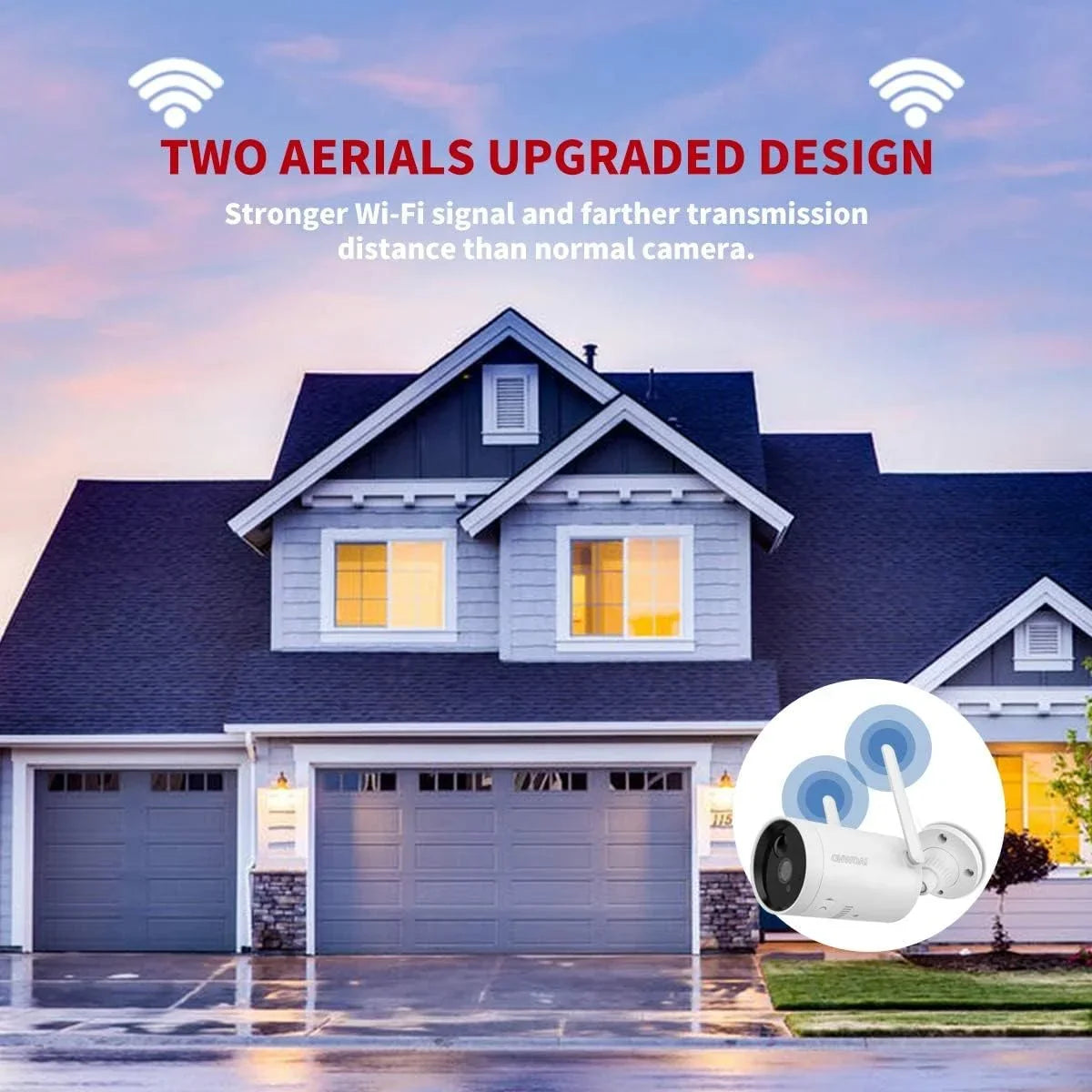 Camera, Two-Way Solar Solar Motion & Camera, Waterproof, Powered WiFi PIR Panel, Home IP with Audio》Outdoor Night Detection, Battery Wireless Security Vision Camera Surveillance Rechargeable 《Truly