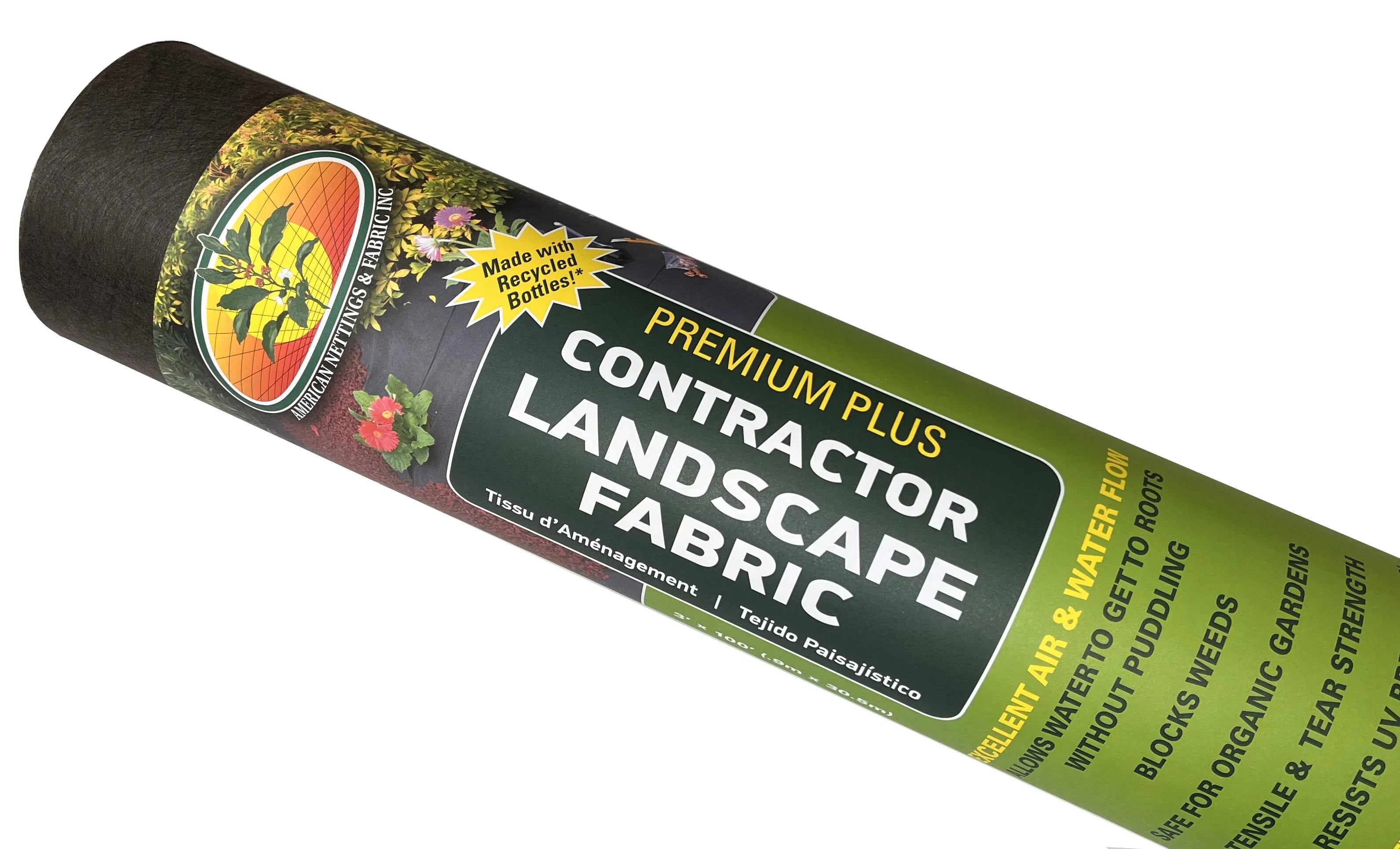 Plus Nettings American (Lifetime) REPREVE Contractor Landscape Recycled Fabric 3' x 100' Premium