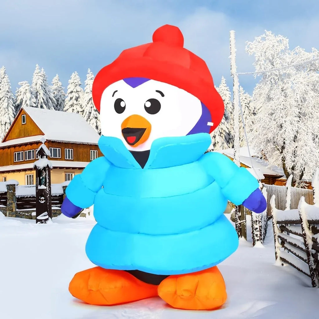 Clearance Penguin Inflatable Inflatable Christmas with Inflatable for Penguin 6 FT GOOSH Christmas Decorations Christmas Outdoor Hat, Decorations Outdoor Penguin LED Xmas Lights, Decorations with