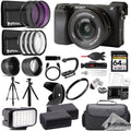 Lens with Alpha + Filter- Extra ULTIMATE a6400 64GB + 16-50mm PC Kit Sony 9 Battery+ Mirrorless Digital Camera