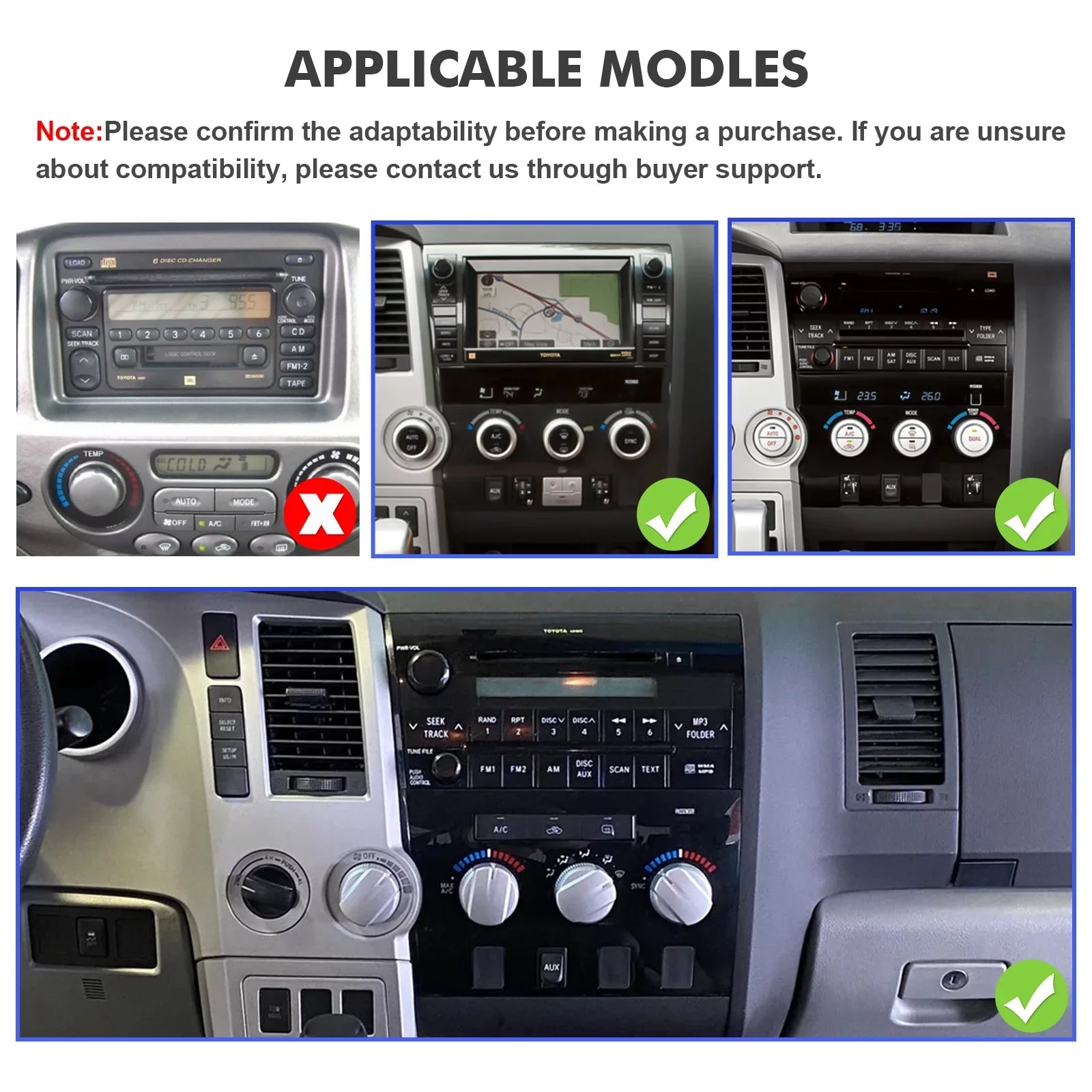 Screen Car Din Tundra Auto IPS Touchscreen Car Android inches Support & 2007-2013 Camera FM GPS Stereo & Sequoia 2008-2018 with Carplay Android Double 2+32G Backup Toyota BT 10 Radio for 10.1 Navi