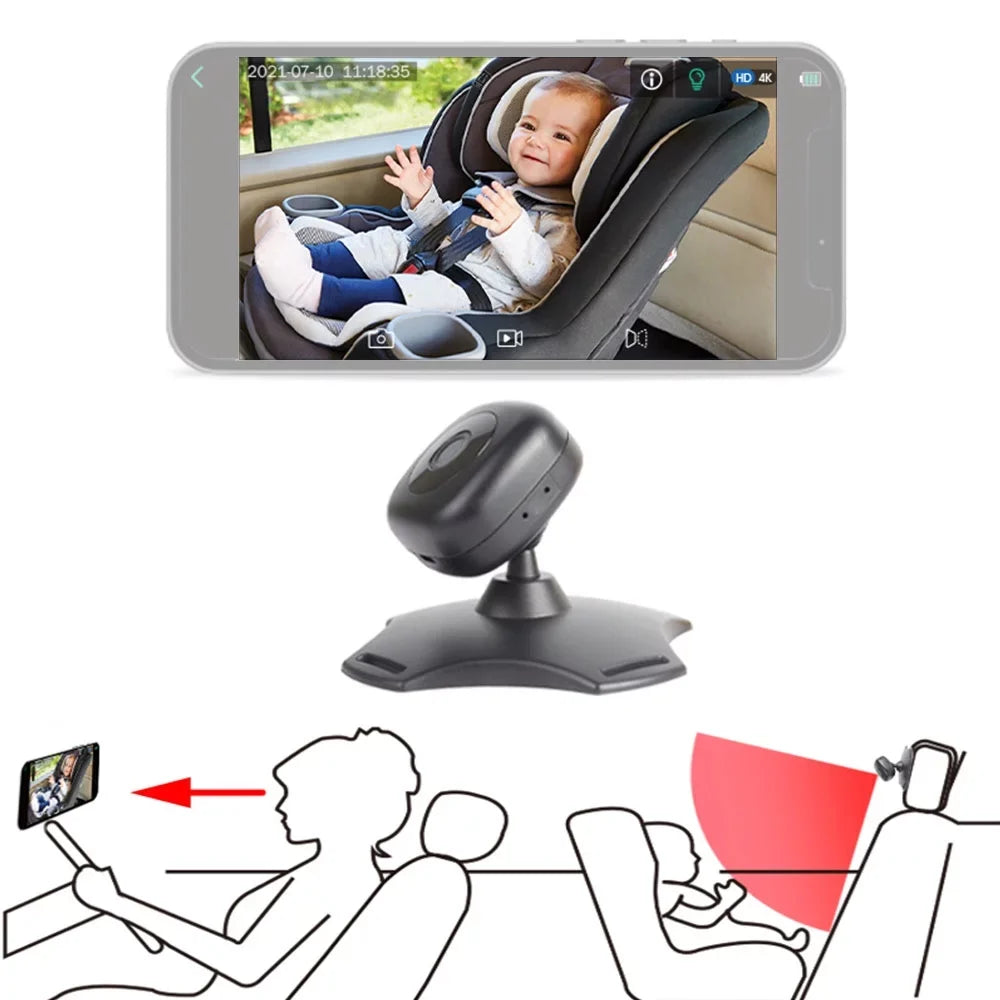 Vision, Car Camera, WiFi Baby Seat, Rotation Monitor ammoon Night Facing Monitor for Wireless 360° Rear