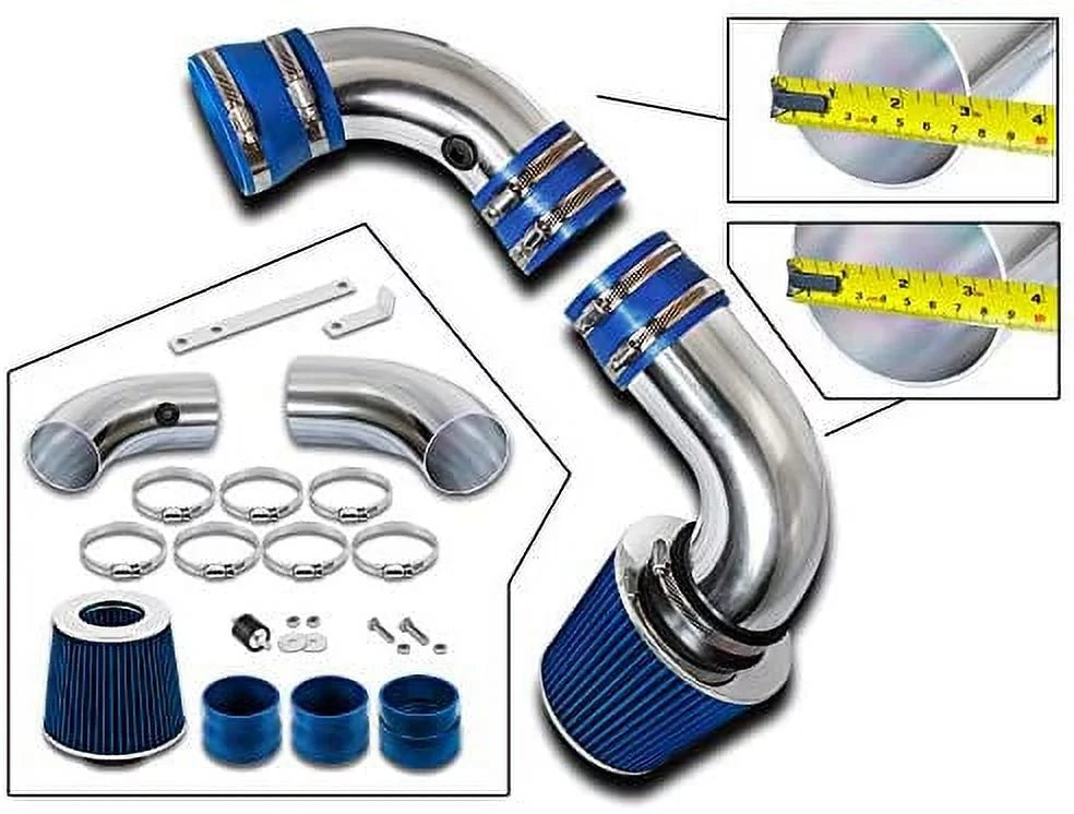 Bravada Kit Combo Hombre / / 96-05 4.3L Oldsmobile / Cold Air 4.3L Chevy + 96-05 S10 BLUE Racing Filter 4.3L Blazer Rtunes / 96-01 Intake For Compatible Isuzu 97-00 Sonoma/Jimmy GMC