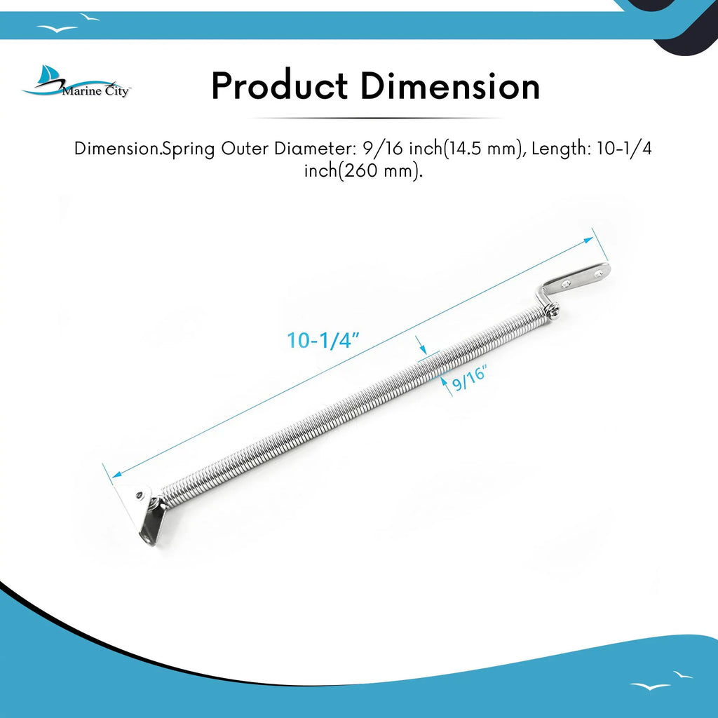 with 10-1/4 Length: inches 10-1/4 Marine inches inches Plate City Stainless-Steel 8-1/4 Spring U-Bolt L-Shape and Adjuster or Hatch