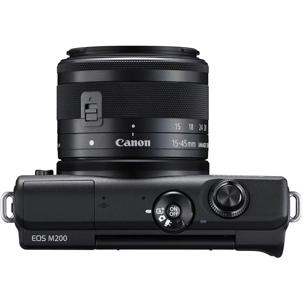 M200 (Black) EOS Accessory Bundle 20PC Digital 15-45mm Lens with Canon Camera -