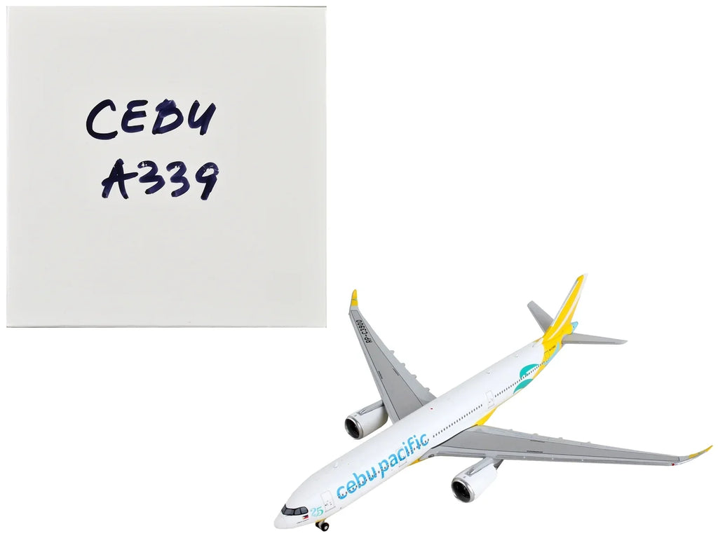 and Yellow A330-900 Commercial Airbus Pacific" White Diecast 1/400 "Cebu Model Airplane GeminiJets by Aircraft