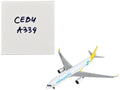 and Yellow A330-900 Commercial Airbus Pacific" White Diecast 1/400 "Cebu Model Airplane GeminiJets by Aircraft